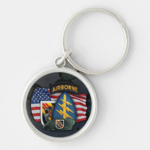 5th special forces vietnam flash vets Keychain