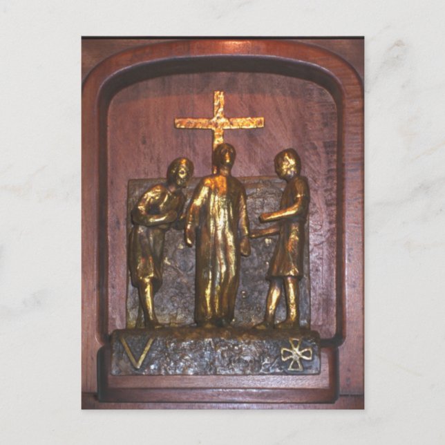 5th Station of the Cross Postcard (Front)