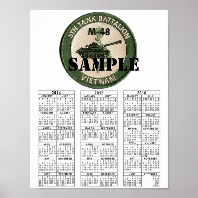 5th TANK BATTALION VIETNAM Poster (Front)