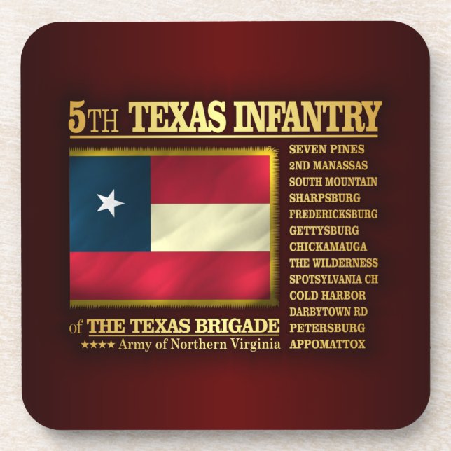 5th Texas Infantry (BA2) Coaster (Front)