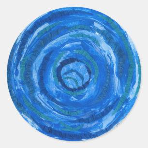 5th-Throat Chakra Healing Art #2 Classic Round Sticker