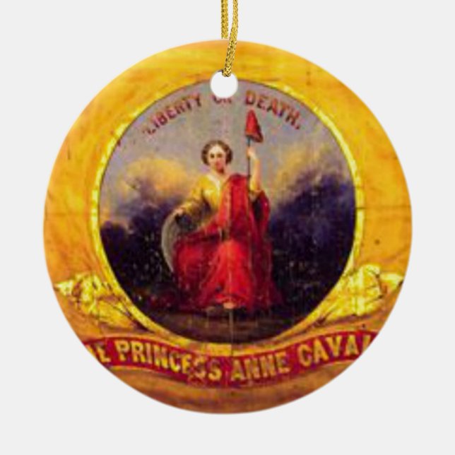 5th Virginia Cavalry  - The Princess Anne Cavalry Ceramic Tree Decoration (Front)