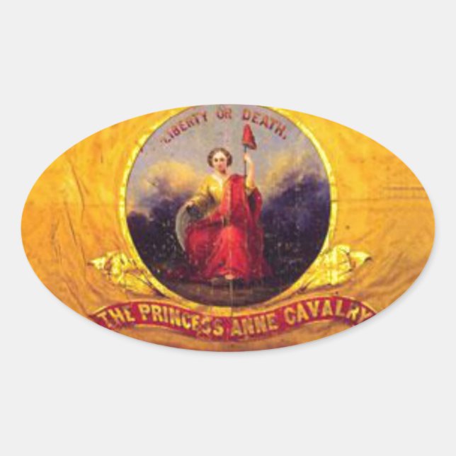 5th Virginia Cavalry  - The Princess Anne Cavalry Oval Sticker (Front)