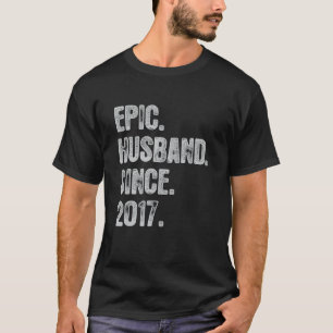 5th Wedding Aniversary For Him Epic Husband Since  T-Shirt