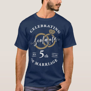 5th Wedding Anniversary  5 years of Marriage  T-Shirt