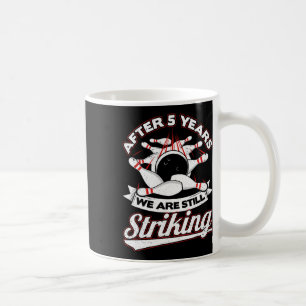 5th Wedding Anniversary Bowling Striking 5 Years M Coffee Mug