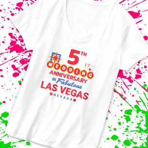 5th Wedding Anniversary Couples Las Vegas Trip T-Shirt