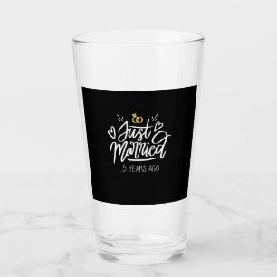 5th Wedding Anniversary Glass