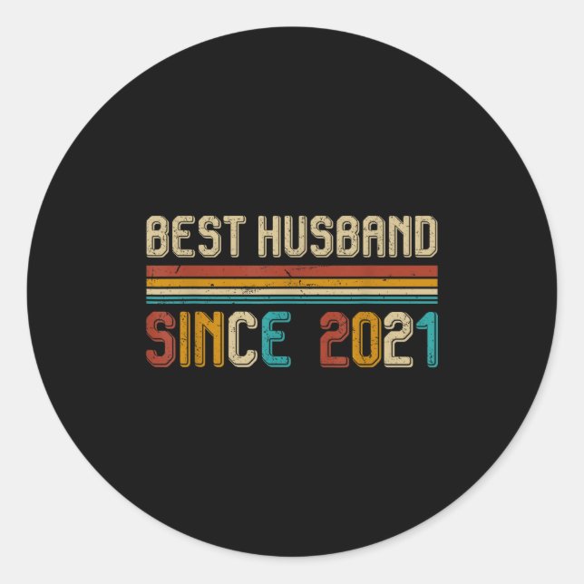 5th Wedding Anniversary Him Husband Classic Round Sticker (Front)