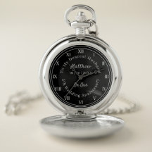 5th Wedding Anniversary Husband Gift Pocket Watch