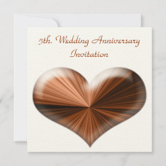 5th. Wedding Anniversary Invitation