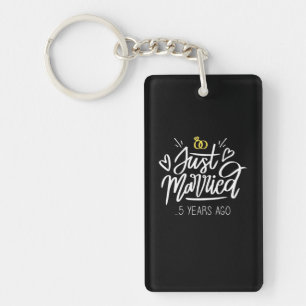 5th Wedding Anniversary Key Ring