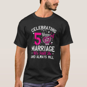 5th Wedding Anniversary Matching Couple Men Women  T-Shirt