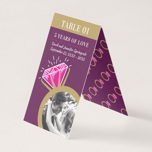 5th wedding anniversary pink tourmaline ring photo (Front)