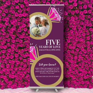 5th Wedding Anniversary Pink Tourmaline ring photo Retractable Banner