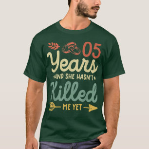 5th wedding anniversary  tee matching couples 5 ye