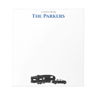 5th Wheel Camper / RV - Personalised Notepad