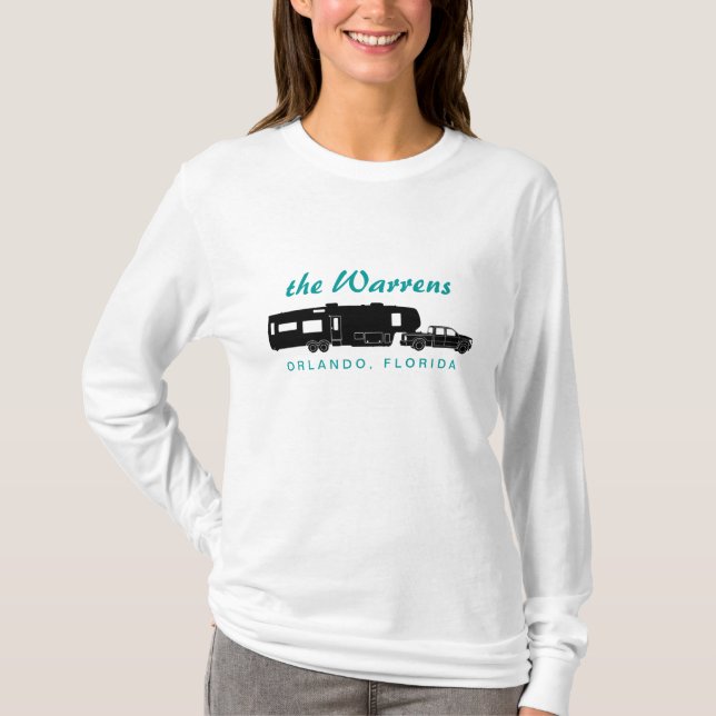 5th Wheel RV Silhouette Graphic T-Shirt (Front)