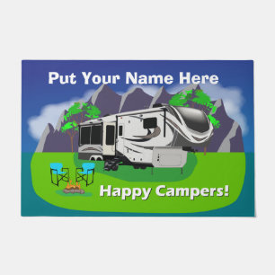 5th Wheel Trailer Doormat Happy Camper Design