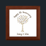 5th wood wedding anniversary  gift box<br><div class="desc">5th wood wedding anniversary personalised wooden gift box. A beautiful present to give to a couple who are celebrating five years of marriage. The design shows a tree made up of heart butterflies and reads, "Happy 5th Anniversary". All of the text shown, including the names of the husband and wife...</div>
