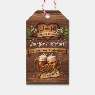 5th Wood Wedding Anniversary Party Thank You Gifts Gift Tags