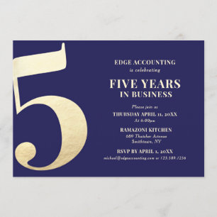 5th Year Anniversary Invitation