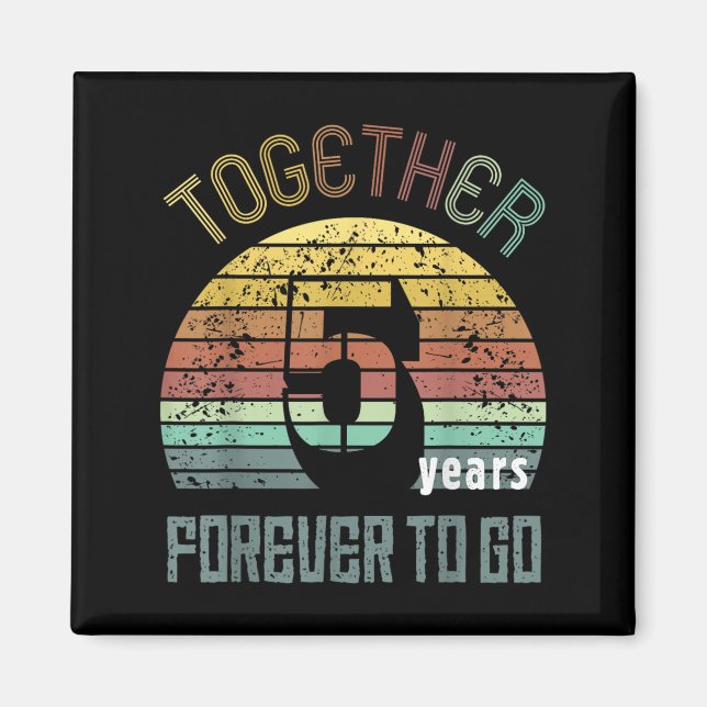 5th Years Wedding Anniversary For Couple Matching  Magnet (Front)