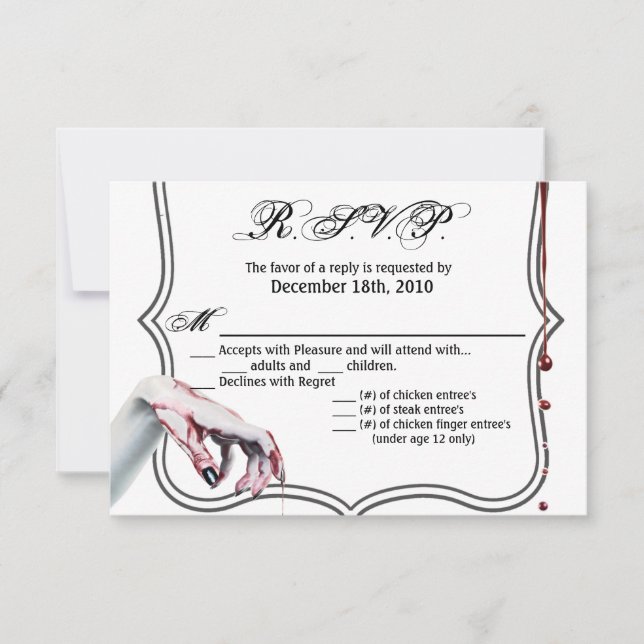 5x3.5 R.S.V.P. Card lgbtq rainbow flag gay lesbian (Front)