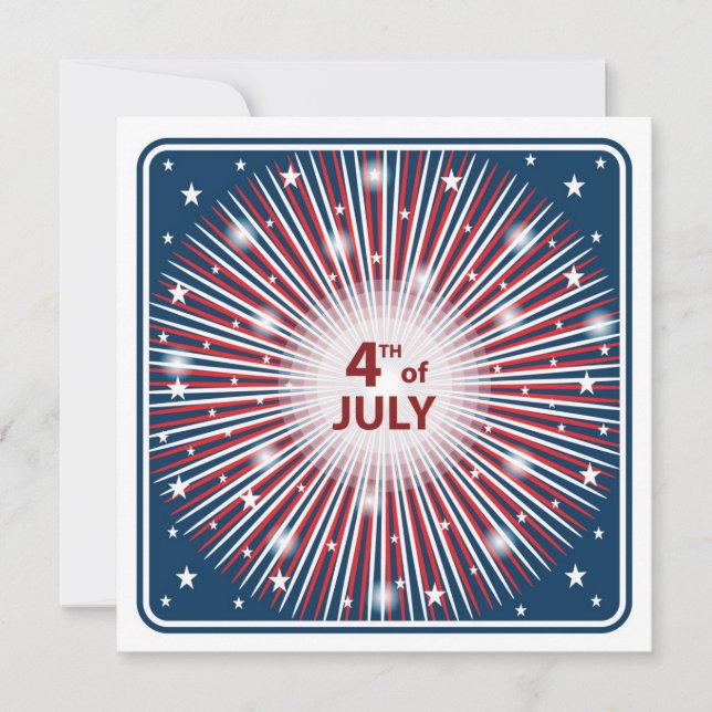 5x5 4th of July Party Invitation (Front)