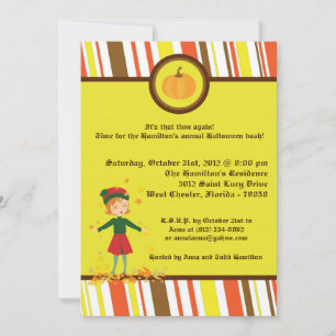 5x5 Autumn Halloween Party Invitation