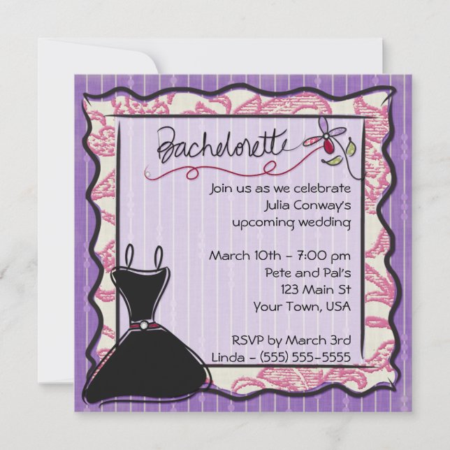 5x5 Bachelorette Party Invitation (Front)
