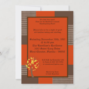 5x5 Fall Thanksgiving Feast Invitation