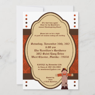 5x5 Fall Thanksgiving Feast Invitation