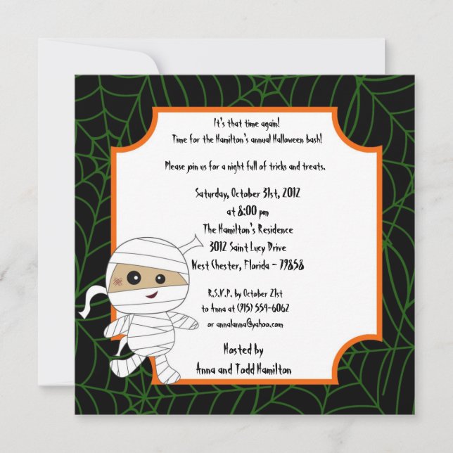 5x5 Little Creepers Halloween Party Invitation (Front)