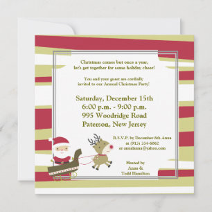 5x5 Santas Coming to Town Invitation