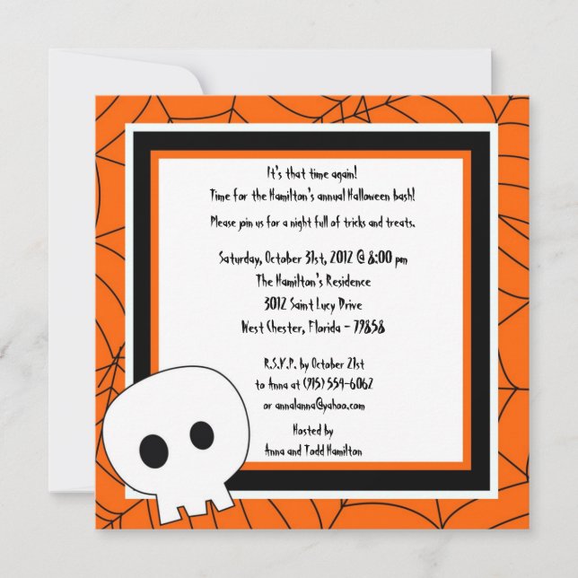 5x5 Spooky Fun Halloween Party Invitation (Front)