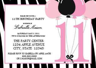 11th birthday invitations zazzle uk