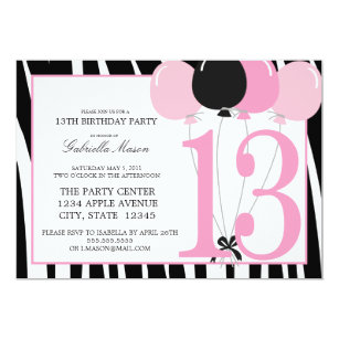 13th birthday invitations zazzle uk invitations for 13th birthday party