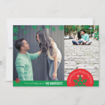 5x7 2 Photo Snowflake Photo Card