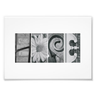 5x7 Alphabet Letter Photography Hope Print