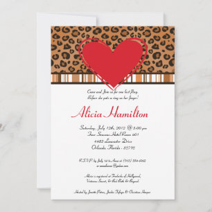 5x7 Animal Print Bachelorette Invitation
