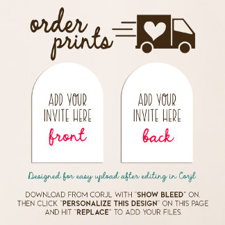 5x7" Arch Shaped Invitation Printing