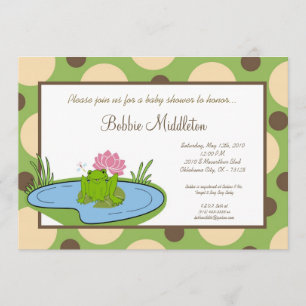 5x7 Baby Frog Pond Baby Shower Invitation