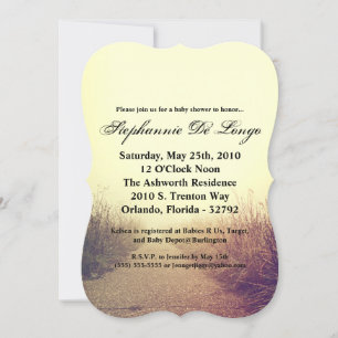 5x7 Baby Shower Invitation Sunrise Pathway Walkway