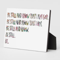 5x7 Be Still and Know, Inspirational, Bible Verse