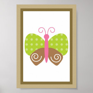 5X7 Berry Garden Butterfly Wall Art