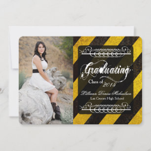 5x7 Bio Hazard Crime Scene Tap Senior Announcement