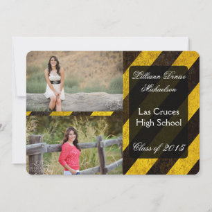5x7 Bio Hazard Crime Scene Tap Senior Announcement