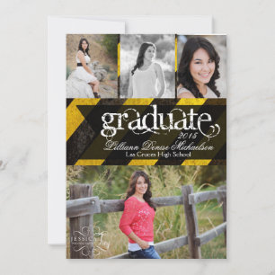 5x7 Bio Hazard Crime Scene Tap Senior Announcement