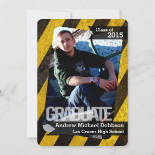 5x7 Bio Hazard Crime Scene Tap Senior Announcement